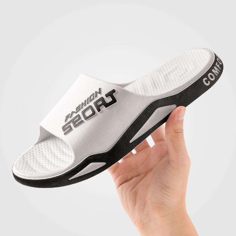 slip-on slippers men's indoor home non-slip home men's bath soft bottom outdoor slippers breathable deodorant undefined
