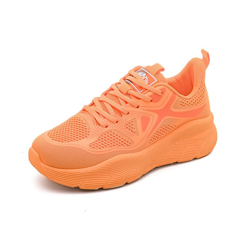 spring new fly-knit sneakers women's couple's versatile platform casual breathable running shoes white shoes f8829 undefined
