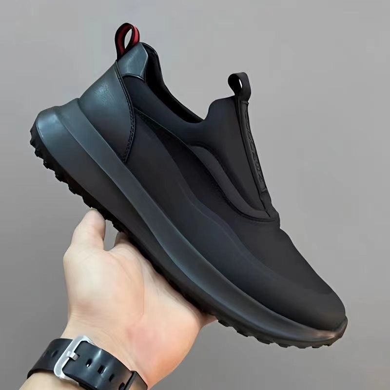 men's shoes spring new korean casual running shoes lightweight breathable soft bottom slip-on platform sports shoes foreign trade Item Picture