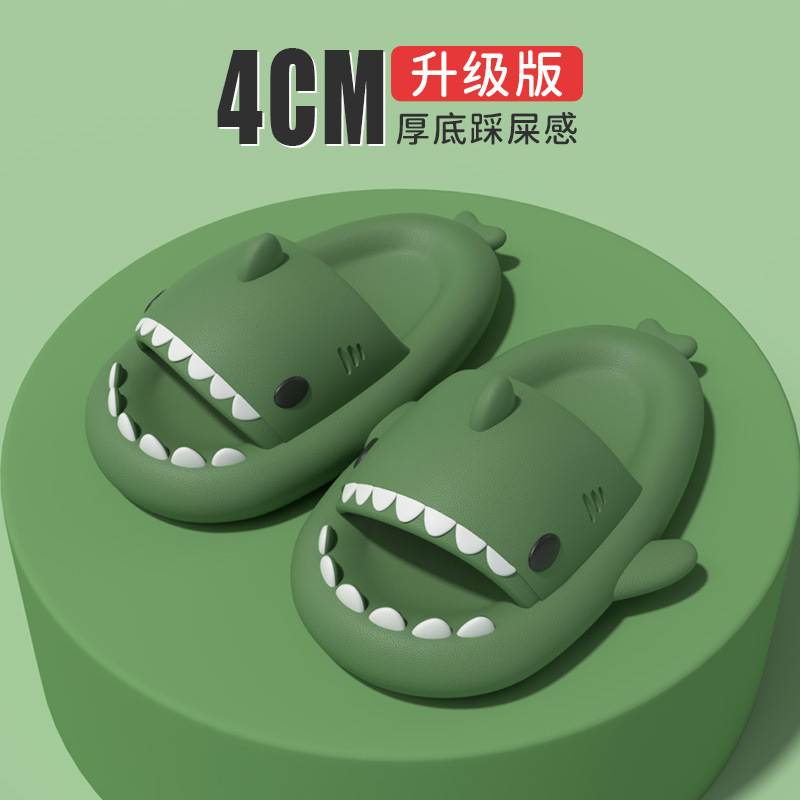 thick-soled shark couple slippers women's slip-on slippers men's indoor and outdoor funny home cute cartoon sandals fashion undefined