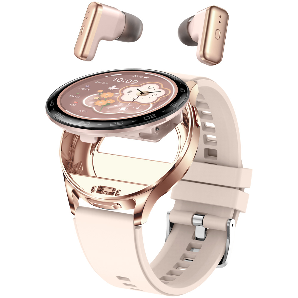 cross-border t97 earphone watch two-in-one smart watch high screen brushing bluetooth calling health monitoring sports watch Specification drawing