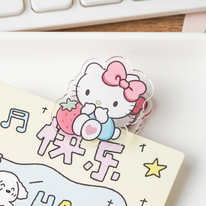 sanrio pp clip acrylic stationery clip student examination paper material sorting little clip snack clip hand account gu card clamp details Picture