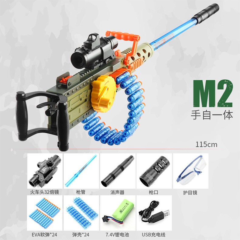 jianfeng amt gatling elastic chain soft bullet gun chicken-eating electric continuous hair eva soft ball m416 toy gun Application Scenario