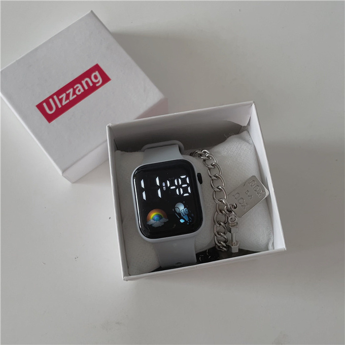 internet celebrity space electronic watch junior high school college style universal student square led watch children waterproof electronic watch Application Scenario