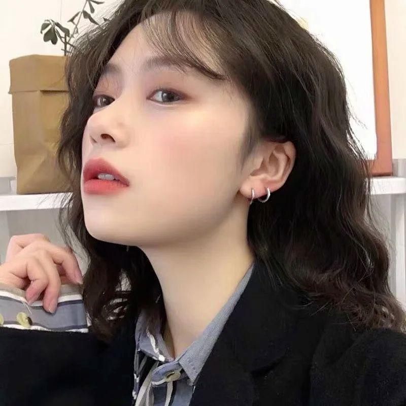 925 silver earrings ear ring ear bone stud female ear-caring niche high sense simple bracelet circle ear clip ear studs earrings female Specification drawing