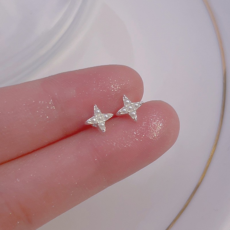 s925 silver stud earrings for women ear-caring earrings 2025 new popular special-interest design ear bone stud high-grade earrings Specification drawing