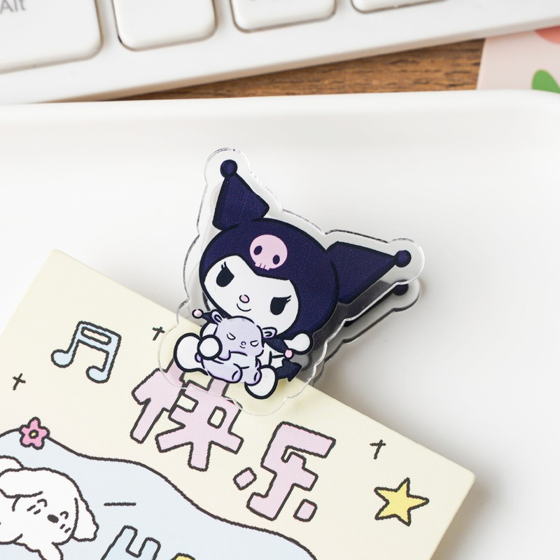 sanrio pp clip acrylic stationery clip student examination paper material sorting little clip snack clip hand account gu card clamp Application Scenario