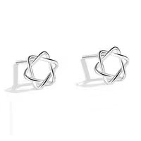 s999 sterling silver stud earrings for women simple mini earrings love butterfly mori style ear bar ear-caring anti-blocking silver earrings Item Picture