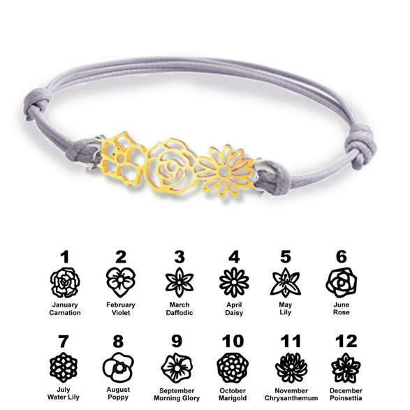 europe and america cross border diy december birthday flower necklace female hot sale at aliexpress birth flower titanium steel all-match bracelet ornament Application Scenario
