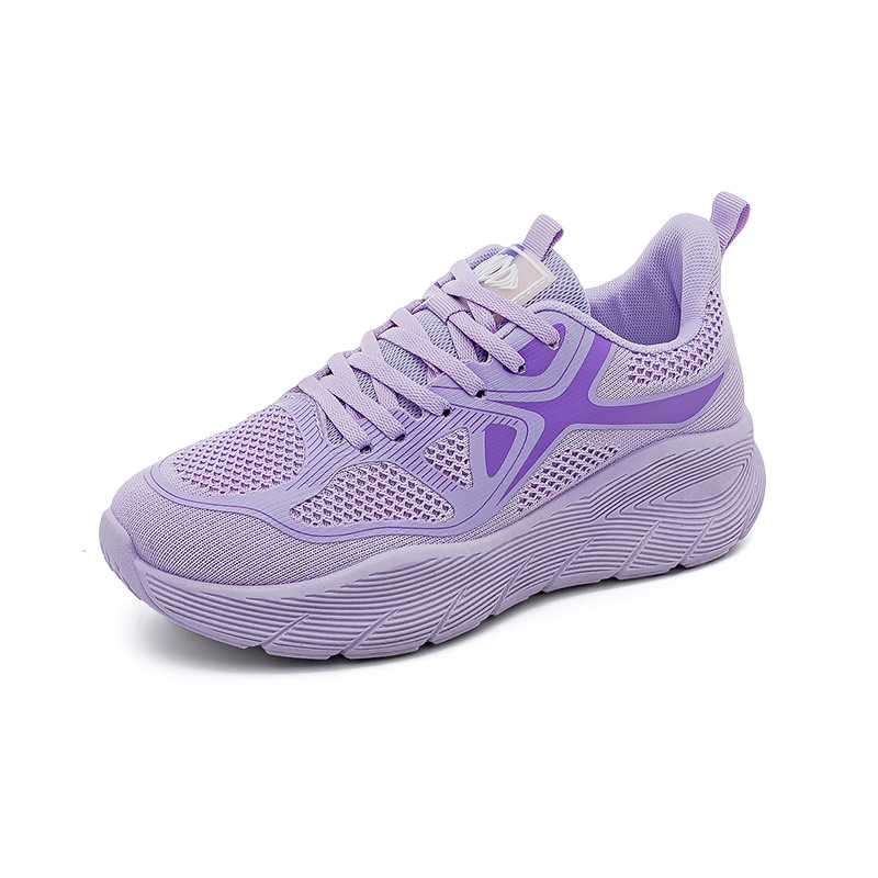spring new fly-knit sneakers women's couple's versatile platform casual breathable running shoes white shoes f8829 undefined