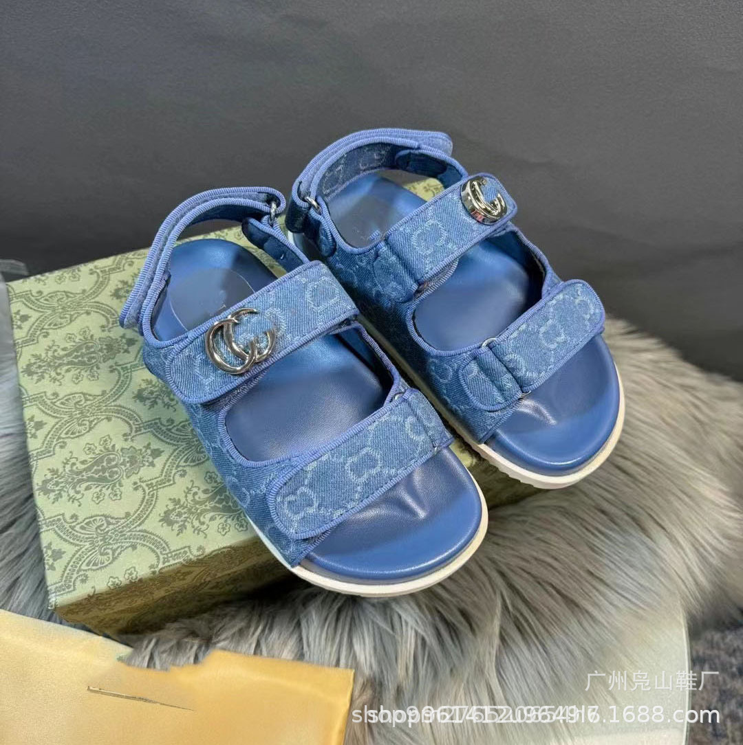 g home velcro sandals 2024 new platform height increasing roman shoes retro casual presbyopic metal buckle women's shoes Specification drawing