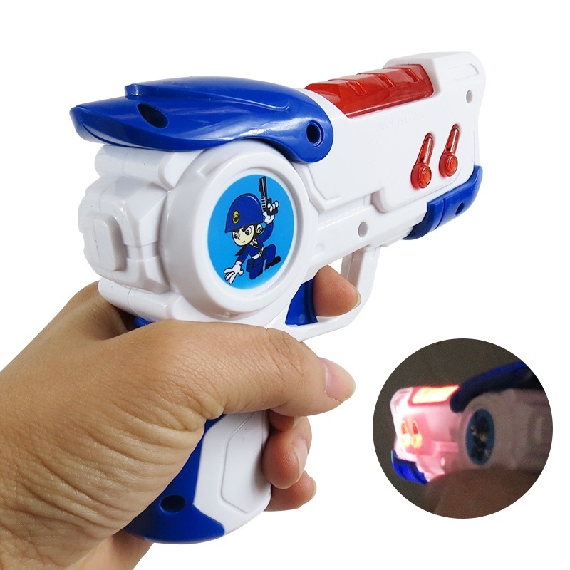 children's toy acousto-optic gun electric projection gun boys and girls cartoon small pistol simulation police voice small pistol details Picture