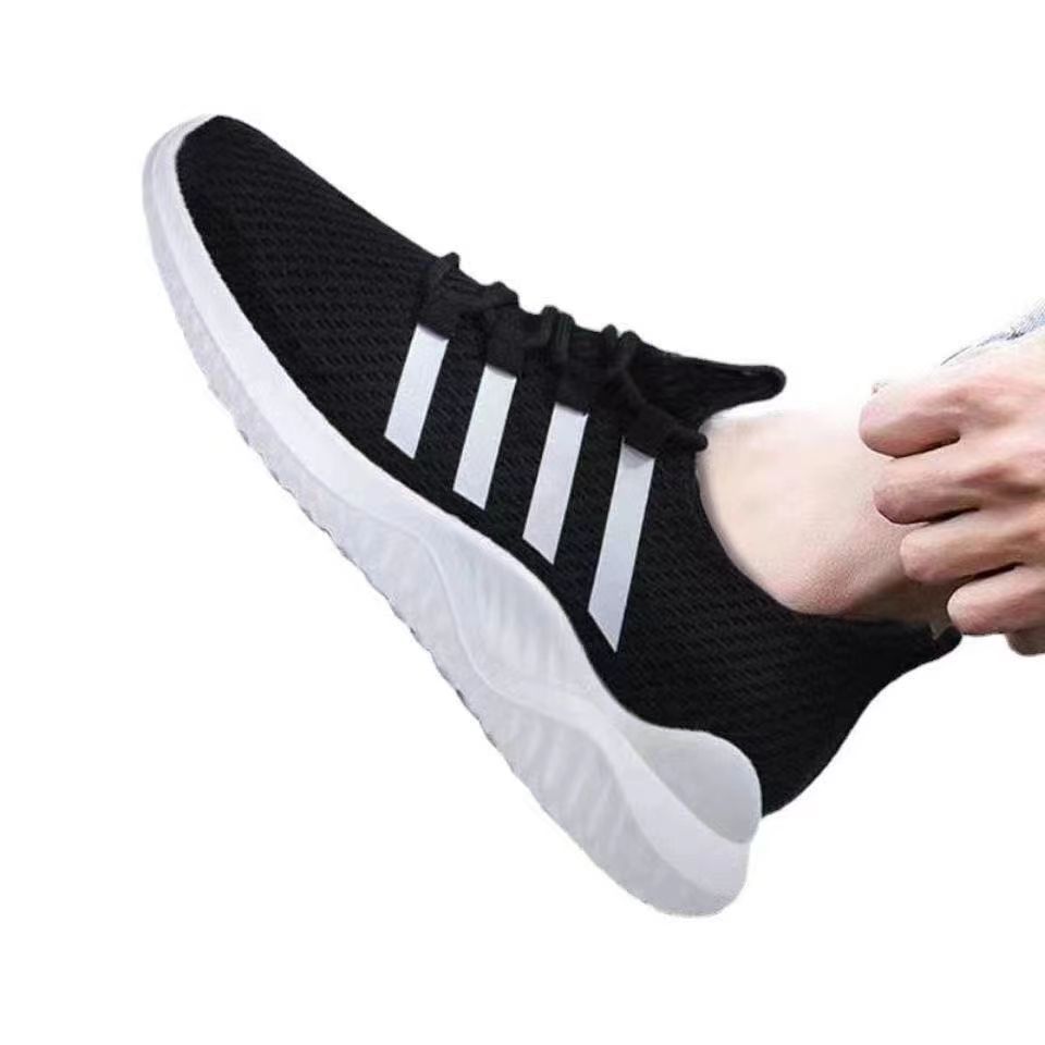 new men's shoes spring and autumn breathable casual shoes low-top korean style trendy versatile sneaker shoes fashion flyknit running shoes Item Picture