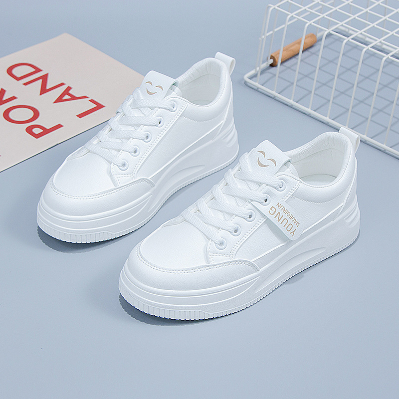 white shoes for women 2025 women's new shoes for spring summer students all-match flat spring and autumn best-selling sports korean style board shoes undefined