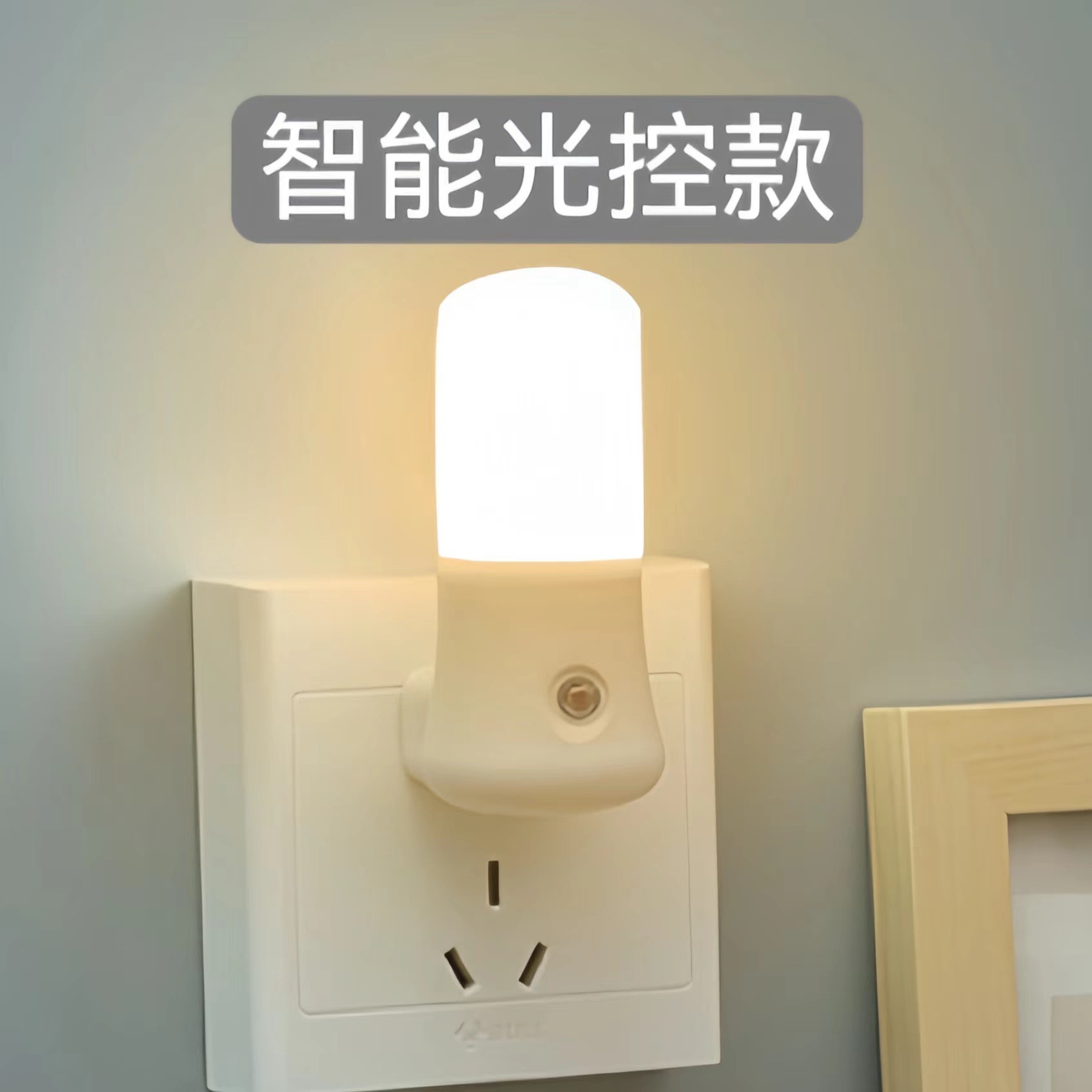 new 3w plug-in with switch led small night lamp cold and warm color living room bedroom sleep bedside lamp factory wholesale stall full figure