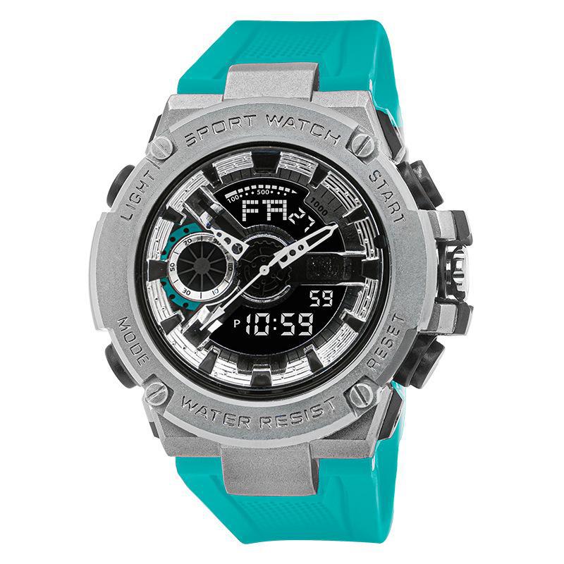 live broadcast popular steel heart men's electronic watch personality outdoor multi-functional cool student watch wholesale Specification drawing