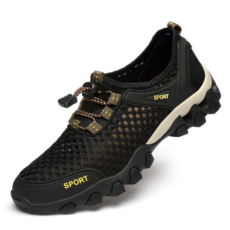 new outdoor wading shoes summer men's sandals korean fashion hiking shoes breathable mesh surface temu delivery Item Picture