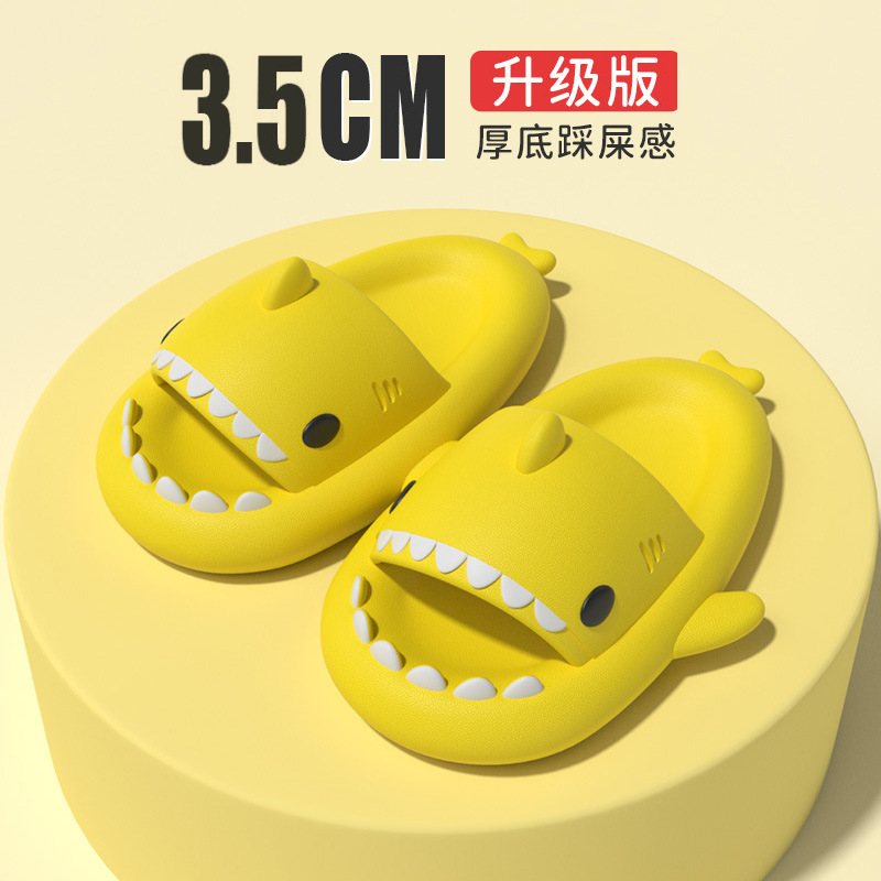thick-soled shark couple slippers women's slip-on slippers men's indoor and outdoor funny home cute cartoon sandals fashion undefined