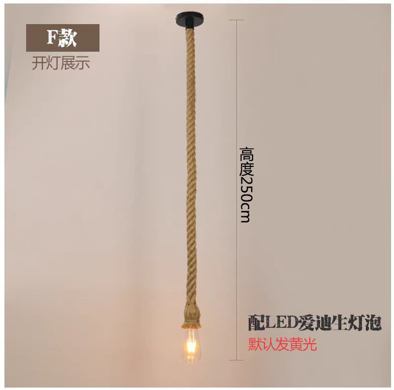 zhongshan lamps american retro industrial style theme restaurant chandelier coffee shop leisure bar clothing shop hemp rope details Picture
