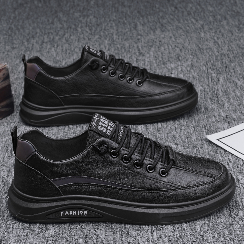 men's sneakers 2025 new shoes men's casual leather shoes men's sneakers black non-slip outdoor fashionable sports shoes Application Scenario