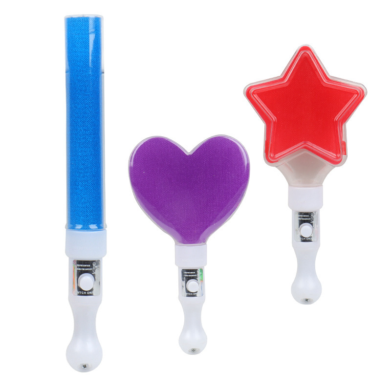 short luminous love stick five-pointed star stick short hair glow stick toy concert light stick can be advertised wholesale Item Picture