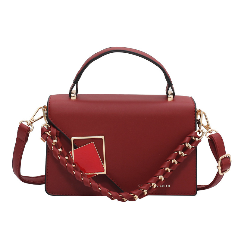 cross-border foreign trade women's bag 2025 new chain shoulder messenger bag fashion all-match portable small square bag bags wholesale details Picture