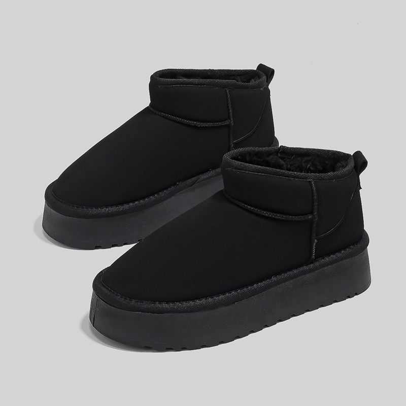 winter new snow boots women's mid-calf plus velvet thick snow cotton boots all-match thick bottom warm shoes ankle boots g9902 Item Picture