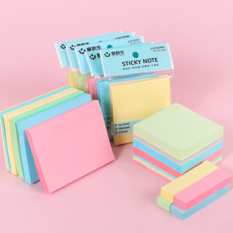 color sticky note student creativity tearable index stickers note paper office supplies love notes notepad wholesale full figure