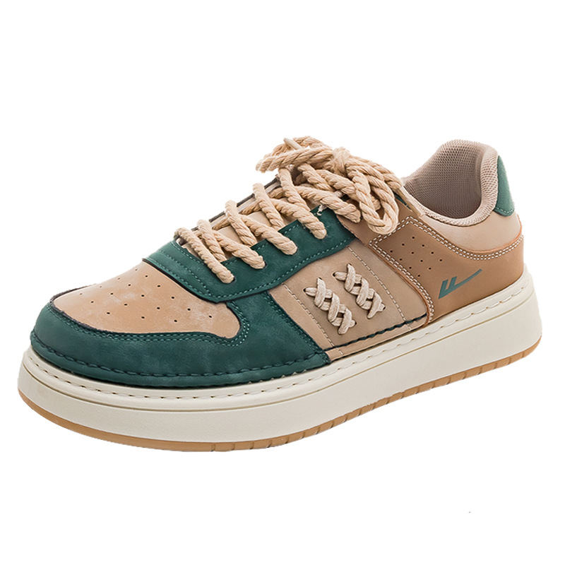 warrior design thick-soled sneakers simple versatile high-grade casual shoes men and women same style colorblock breathable lovers shoes undefined