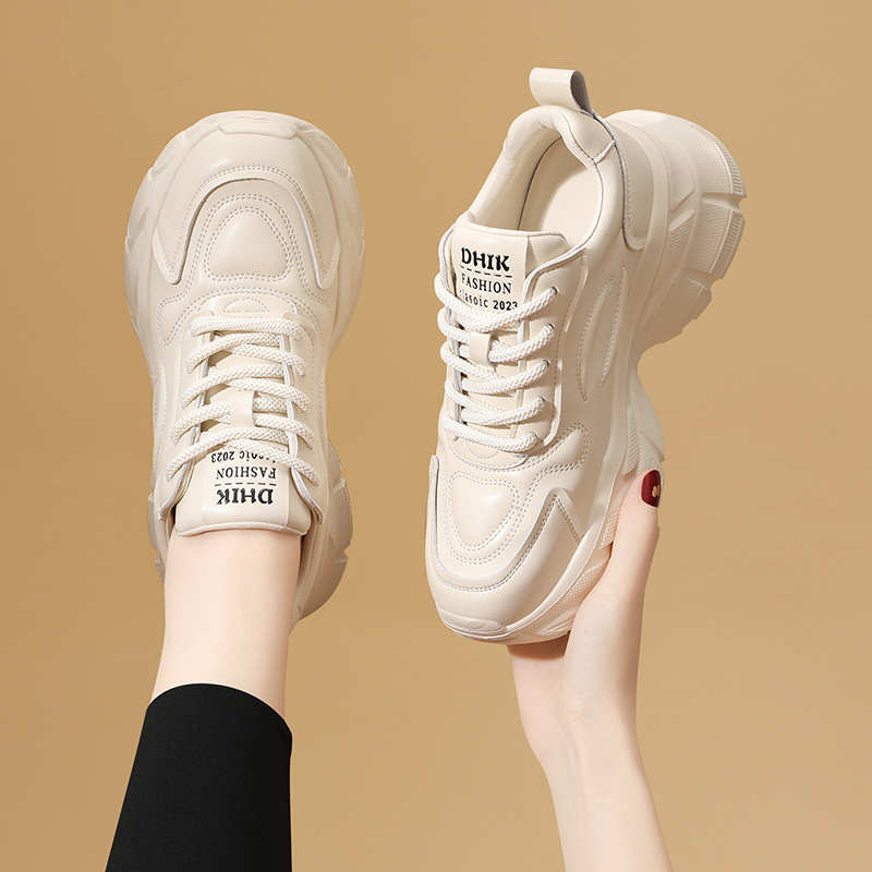 wholesale supply sports shoes women's shoes spring and autumn 2025 new single layer shoes platform height increasing insole women's casual daddy shoes Specification drawing