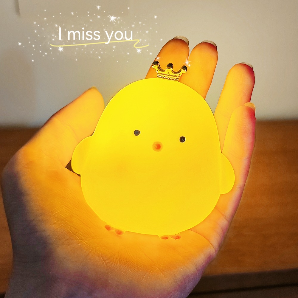 cute chicken led small night lamp room bedroom bedside lamp wholesale night market stall luminous toys cross-border supply full figure