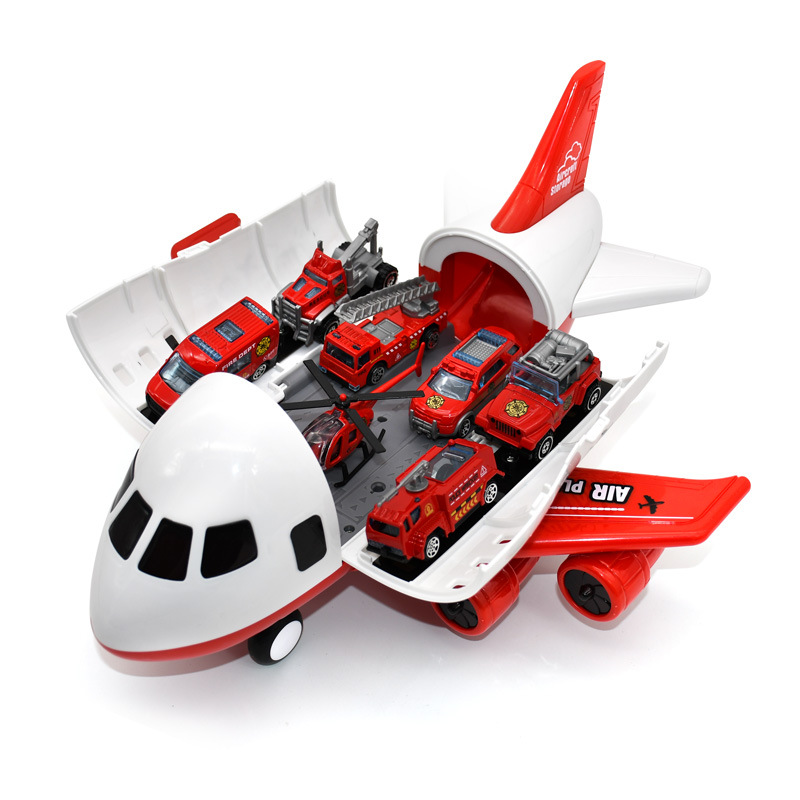 children's aircraft toy set large passenger plane model can store plastic aircraft inertia toy car cross-border boys full figure