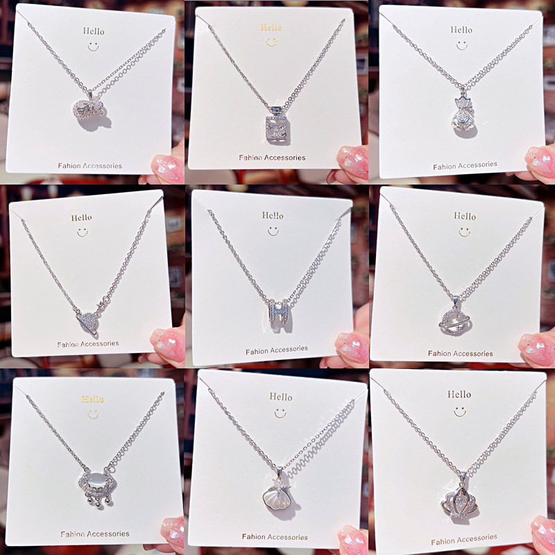 japanese and korean light luxury design sense silver titanium steel necklace female ins fashion minority all-match online influencer clavicle chain advanced necklace full figure