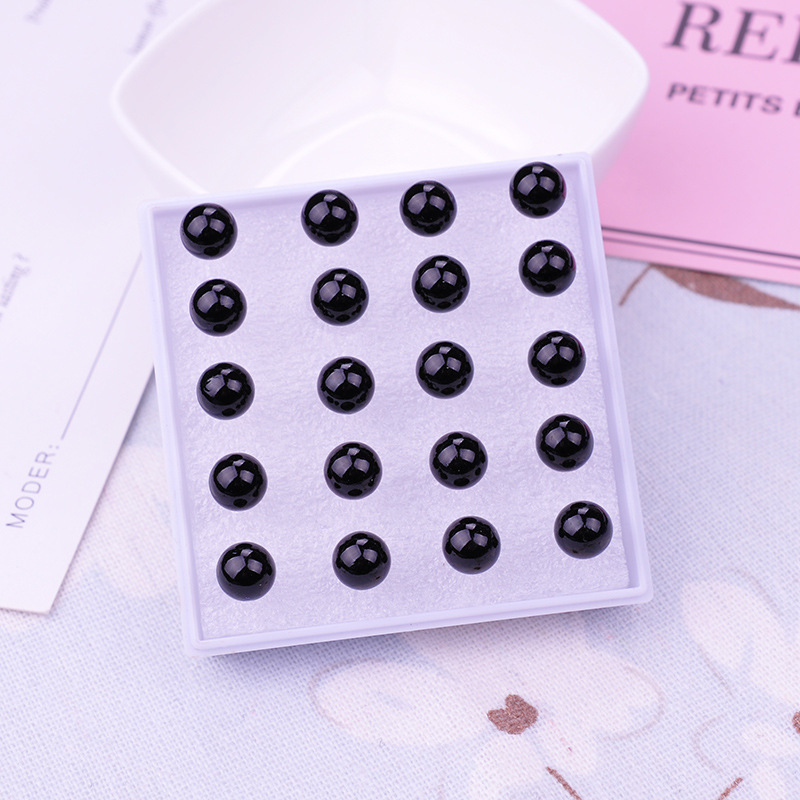 pearl earrings ear studs earrings female earrings plastic set stall small jewelry wholesale set yiwu wholesale resin details Picture