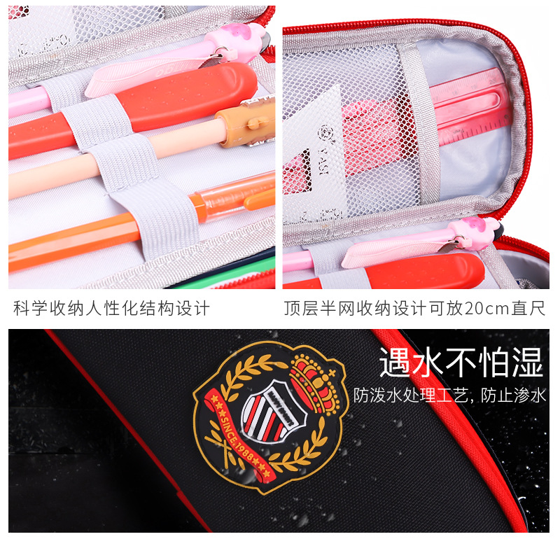 korean style children's oxford cloth stationery case men's and women's large capacity creative multi-layer canvas pencil case primary and secondary school students pencil box Application Scenario