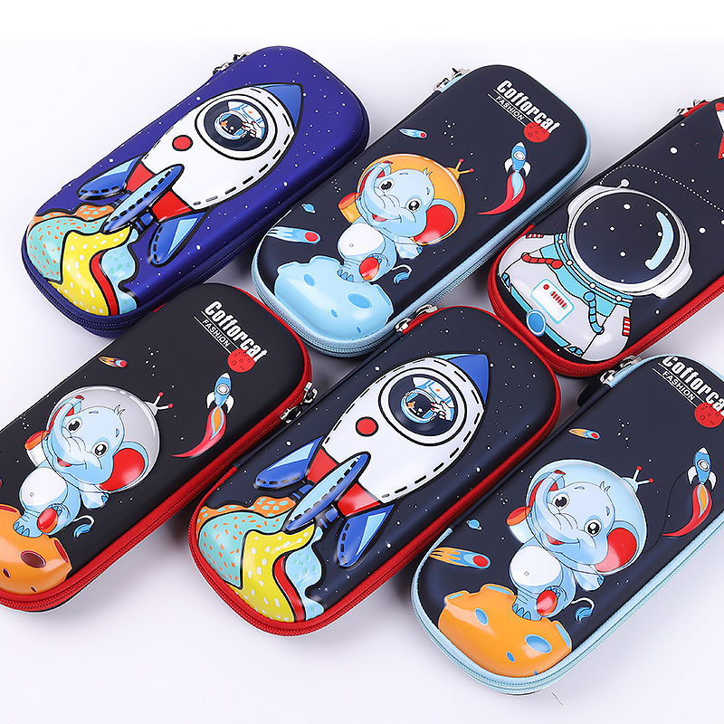 cartoon children pupils' pencil box boys and girls korean version creative stationery box prize large capacity 3deva pencil case full figure