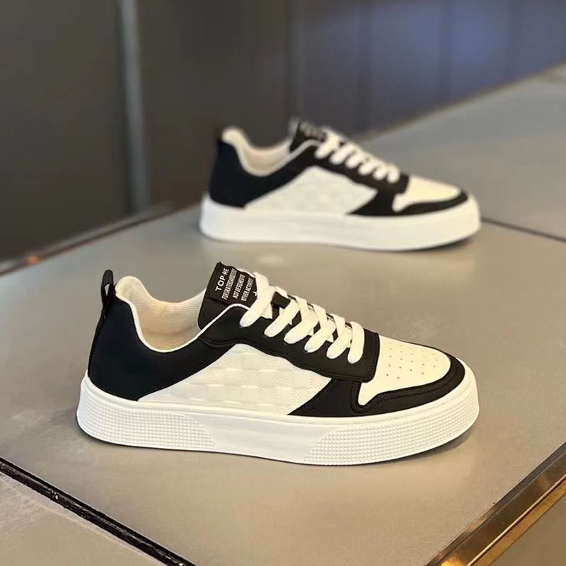 men's shoes spring 2025 new white shoes men's trendy all-match shoes men's internet celebrity wear-resistant sports casual borad shoes full figure