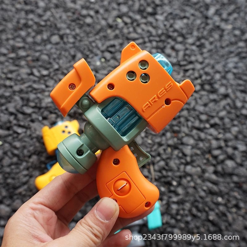 hot selling product children's mini sound and light electric small pistol small q toy baby and infant multi-color music gun 0-3 years old full figure