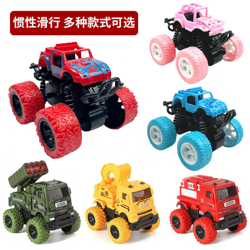 cross-border internet celebrity children's toy four-wheel drive inertia stunt off-road vehicle model boy toy car stall toy gift full figure