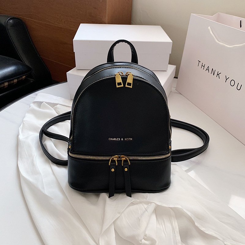 women's backpack 2020 new casual pu simple small shoulder bag versatile travel school bag solid color women bag details Picture