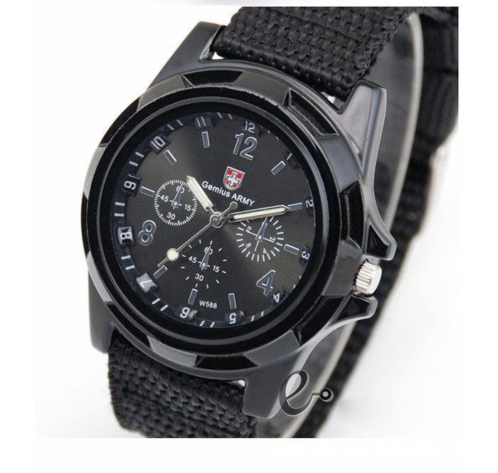 cross-border fashion nylon strap men's table woven belt army style watch trend luminous needle sport watch man's and woman's watch watch Application Scenario