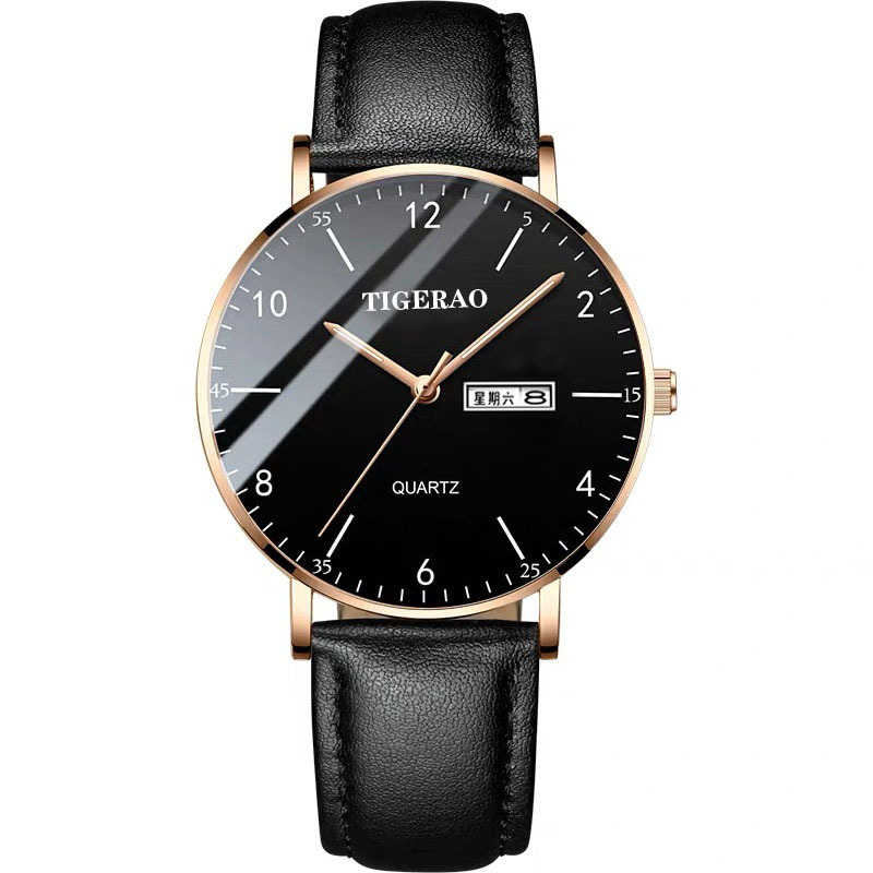 tiktok watch men's waterproof double calendar trendy starry sky non-mechanical watch quartz watch luminous new wholesale cross-border Item Picture
