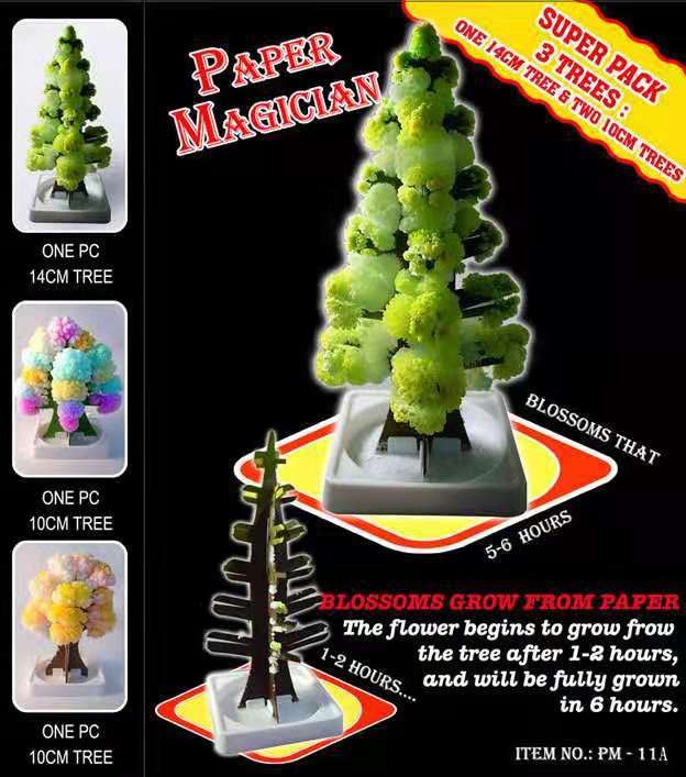 paper tree flowering christmas magical tree paper flowering growth children's handmade toy experiment diy crystallization three-in-one Application Scenario