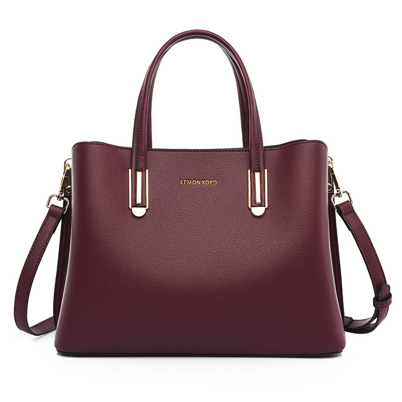 women's handbag new bags soft leather large capacity totes elegant middle-aged mother bag fashion commuter women's bag full figure