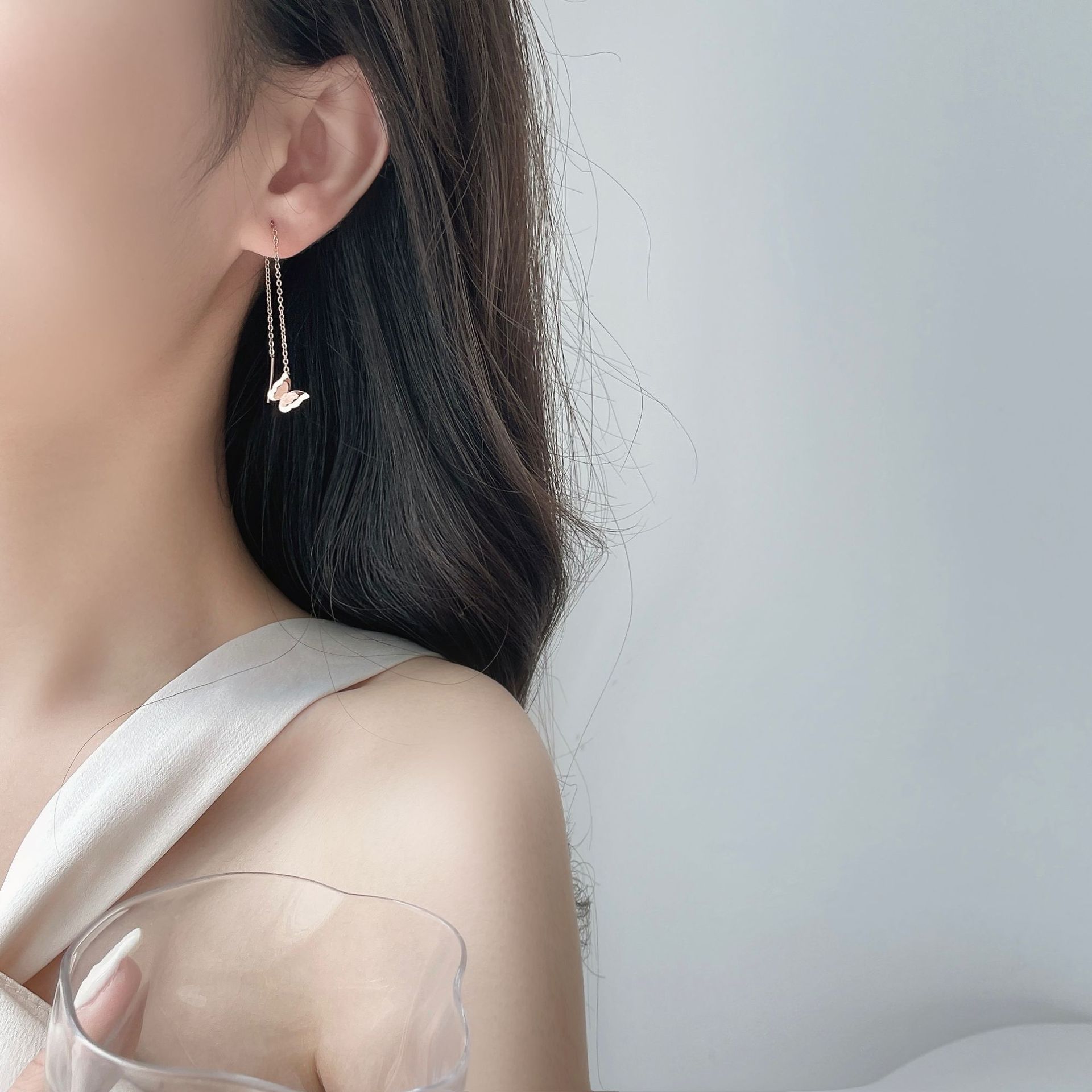 night market stall earrings for women vacation style earrings simple retro tassel earrings high-grade versatile earrings ornament Specification drawing