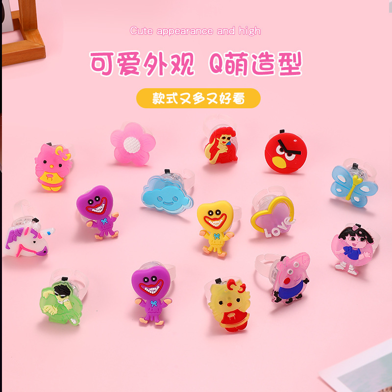 flash soft rubber ring luminous ring flashing finger light flash finger light christmas toy stall batch details Picture