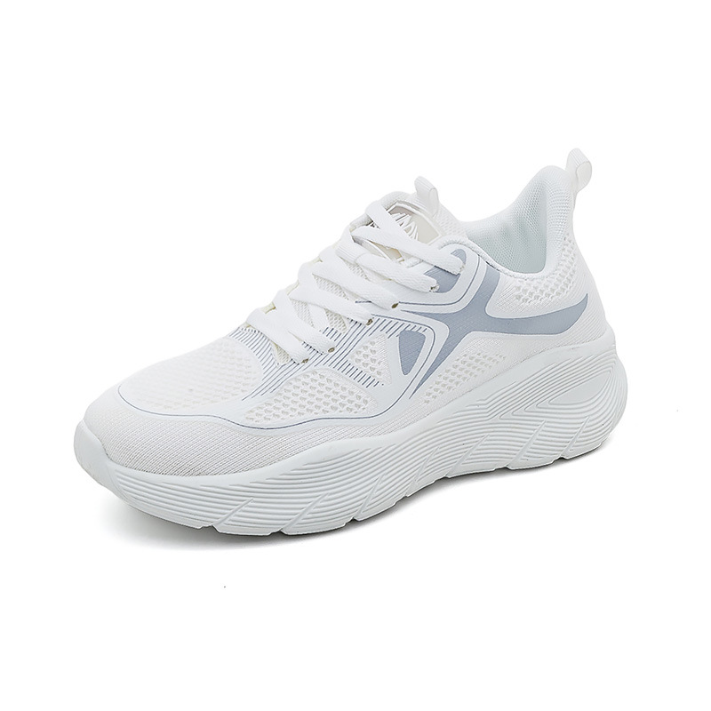 spring new fly-knit sneakers women's couple's versatile platform casual breathable running shoes white shoes f8829 undefined