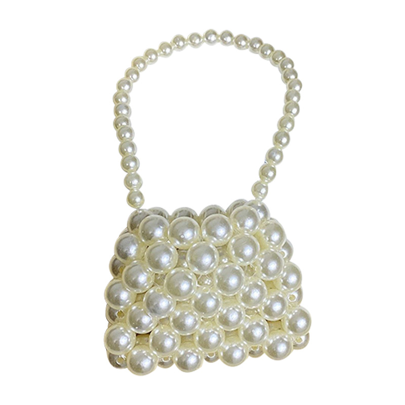 2023 summer pearl bag bags female online influencer small bag crossbody bag all-match mini retro hand-woven ins pearl bag Item Picture