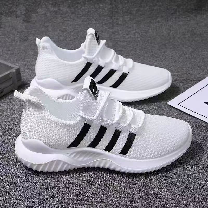 new men's shoes spring and autumn breathable casual shoes low-top korean style trendy versatile sneaker shoes fashion flyknit running shoes Specification drawing