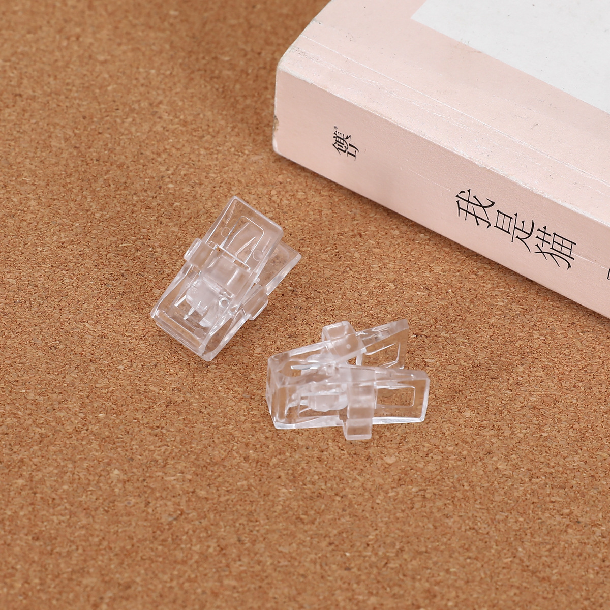 acrylic clip stationery accessories plastic clip transparent little clip adhesive file butt clip account pp clip diy details Picture